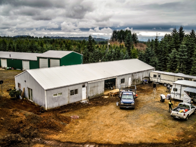 Aerial photo of commercial building in Silver Falls, Oregon