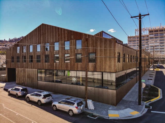 Aerial photo of Redfox Commons building