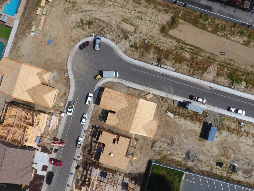 Aerial photo of construction