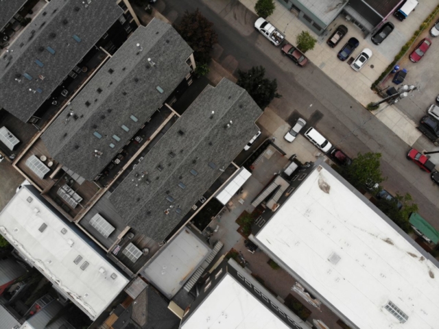 Aerial photo of homes in Portland