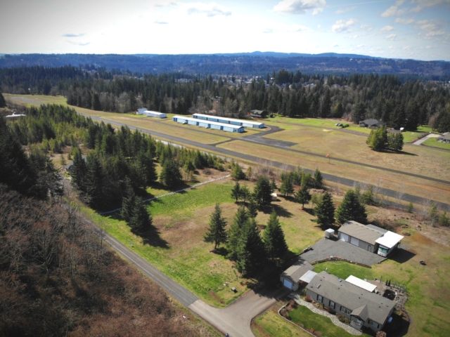Aerial photo of real estate in Estacada, Oregon capture with drone
